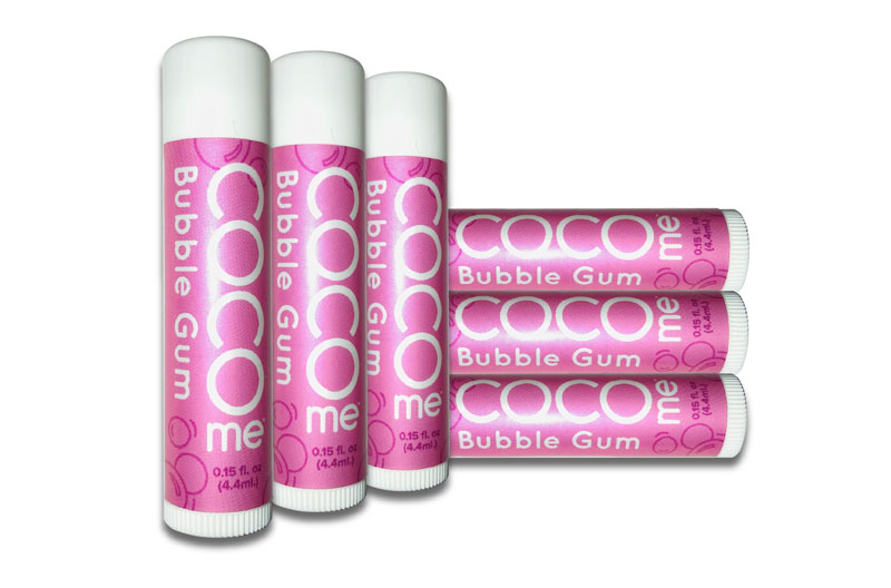 photo of 6 bubblegum lip balms